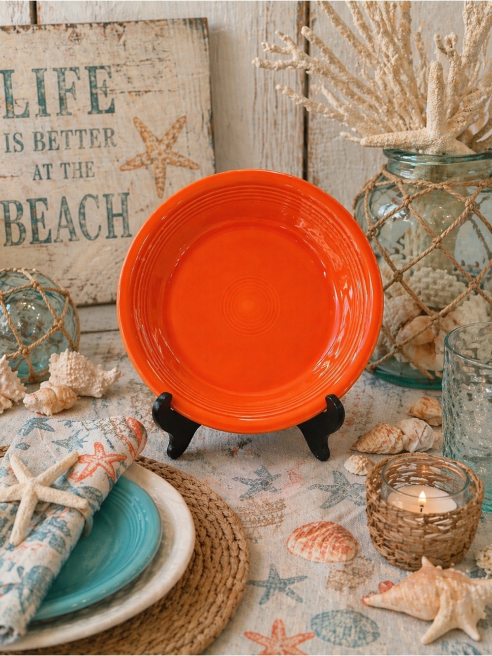 Fiestaware Poppy Classic Rim 10 1/2” Extra Large Serving Bowl